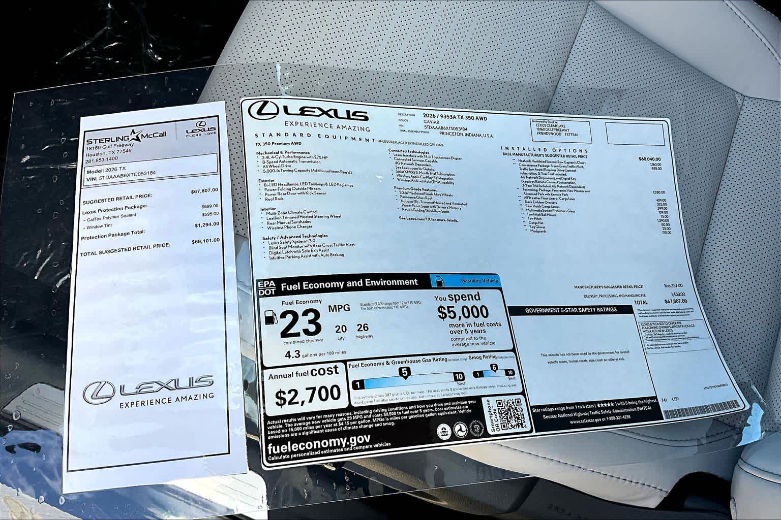 2026 Lexus TX Premium  Caviar at Lexus Southwest Houston