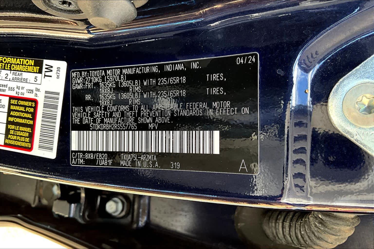 2024 Toyota Highlander XLE Blueprint at AutoNation Toyota Gulf Fwy