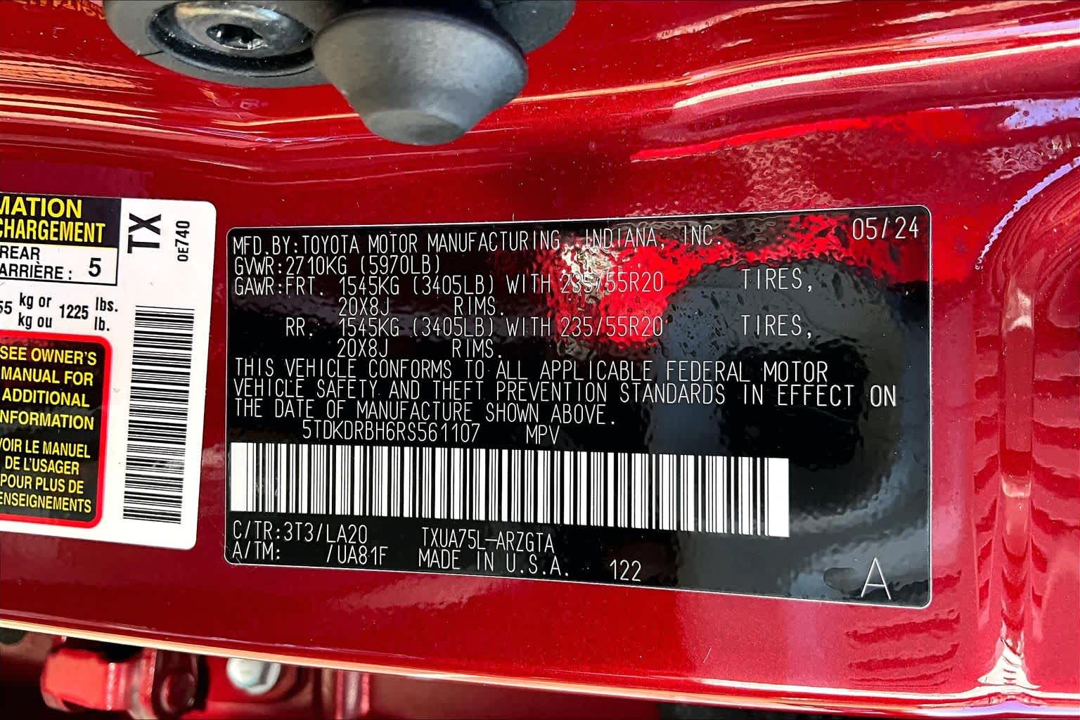 2024 Toyota Highlander Platinum Ruby Flare Pearl at Lexus of Clear Lake