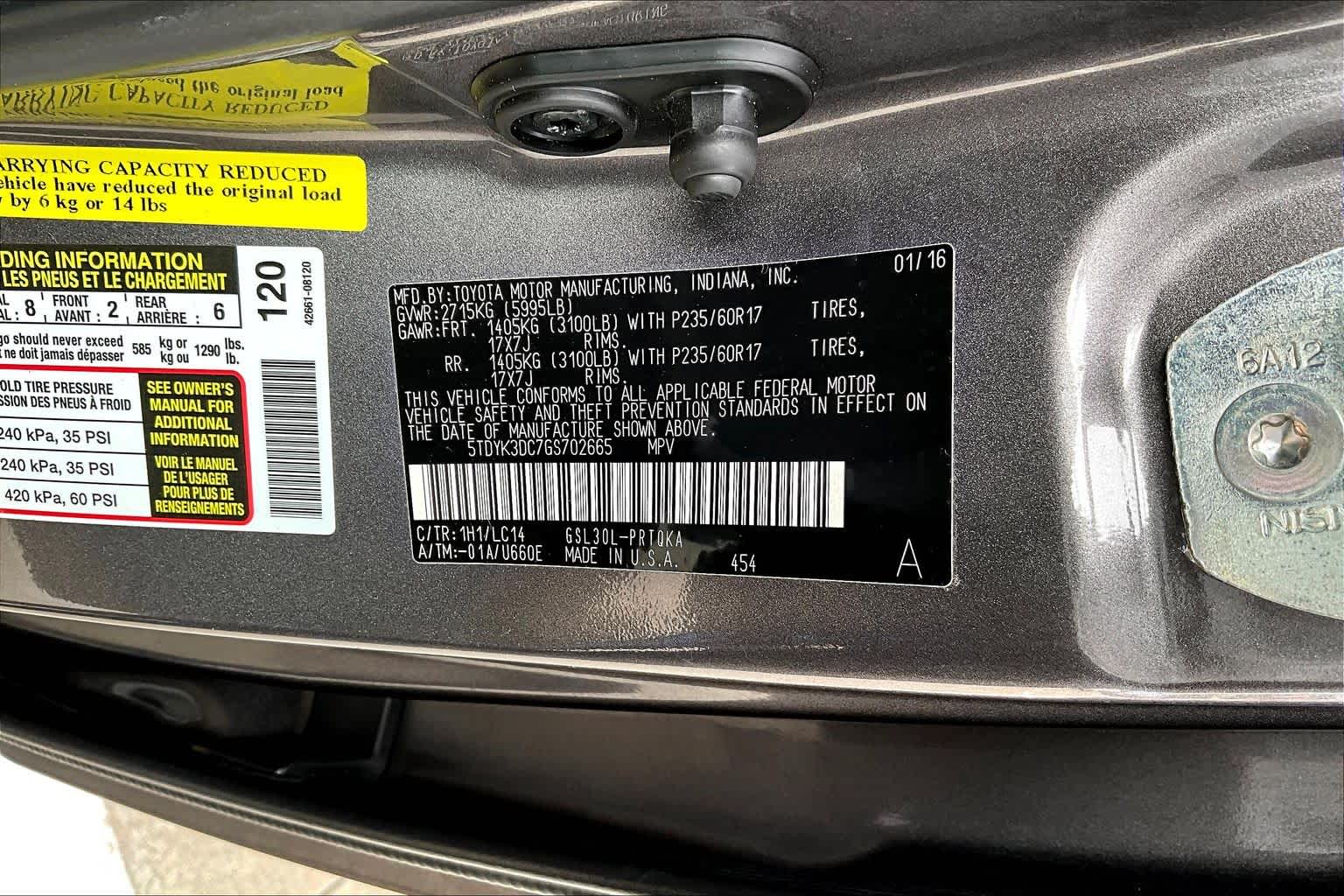 2016 Toyota Sienna XLE Predawn Gray Mica at Honda of Clear Lake