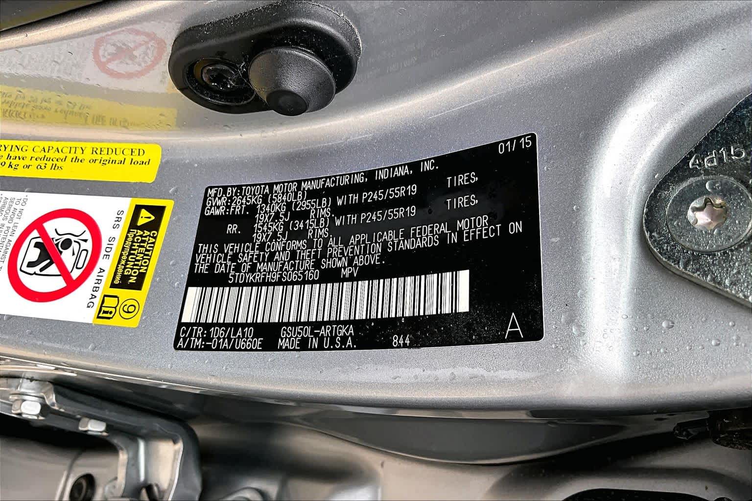2015 Toyota Highlander Limited Silver Sky Metallic at Honda of Clear Lake