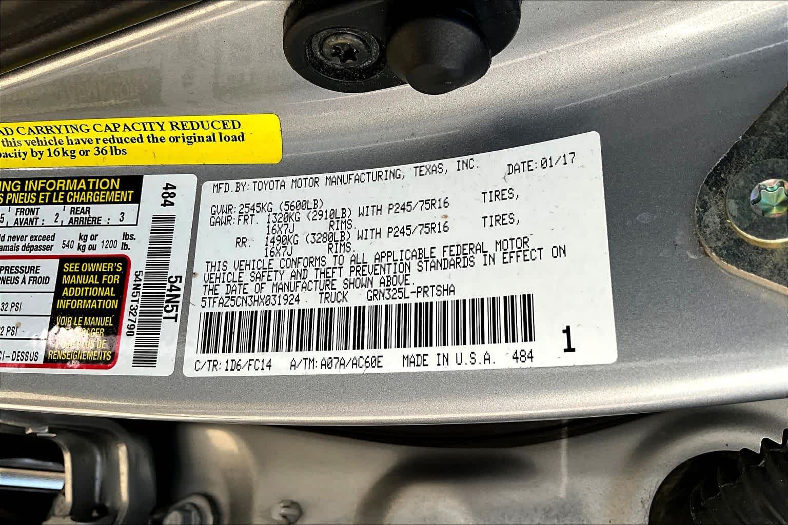 2017 Toyota Tacoma SR5 Silver Sky Metallic at Honda of Clear Lake