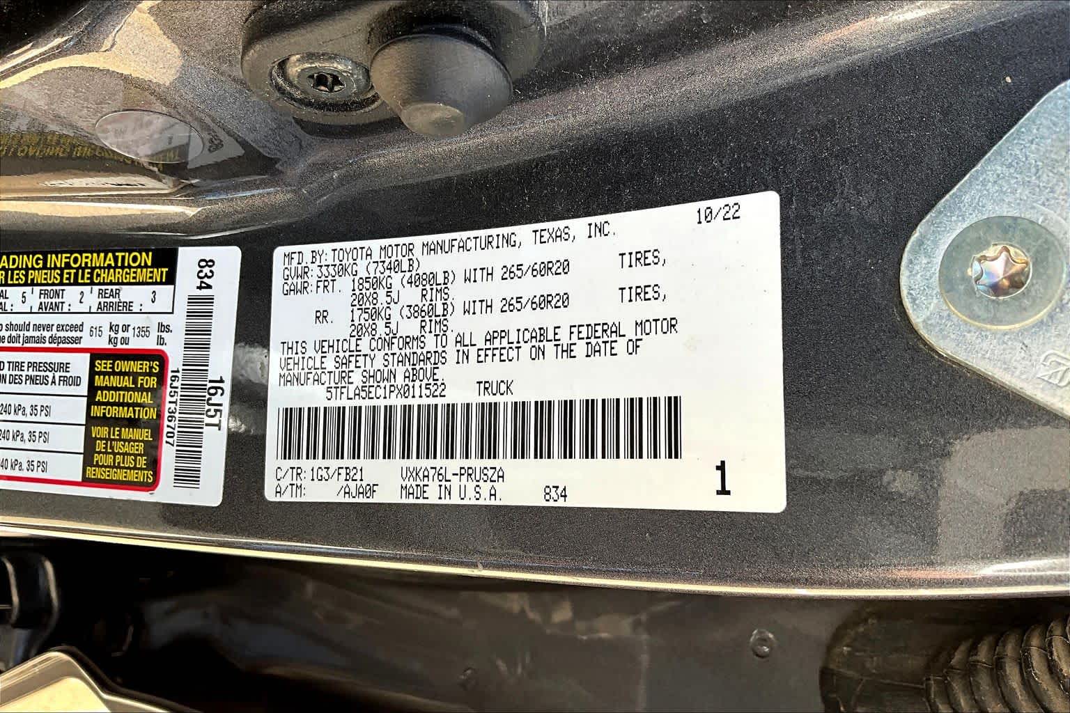 2023 Toyota Tundra SR5 Magnetic Gray Metallic at Group 1 Toyota Southwest