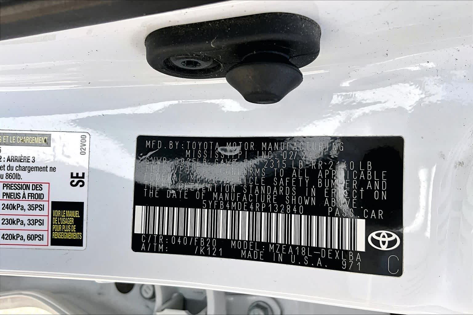 2024 Toyota Corolla LE Ice Cap at Beck & Masten Kia