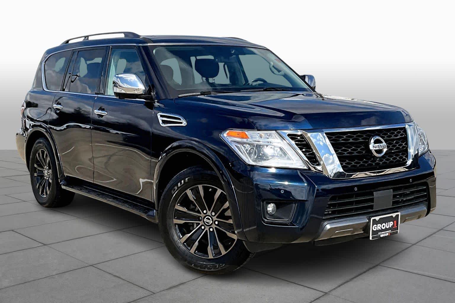 2019 Nissan Armada Platinum Hermosa Blue Pearl at AutoNation Ford Gulf Fwy