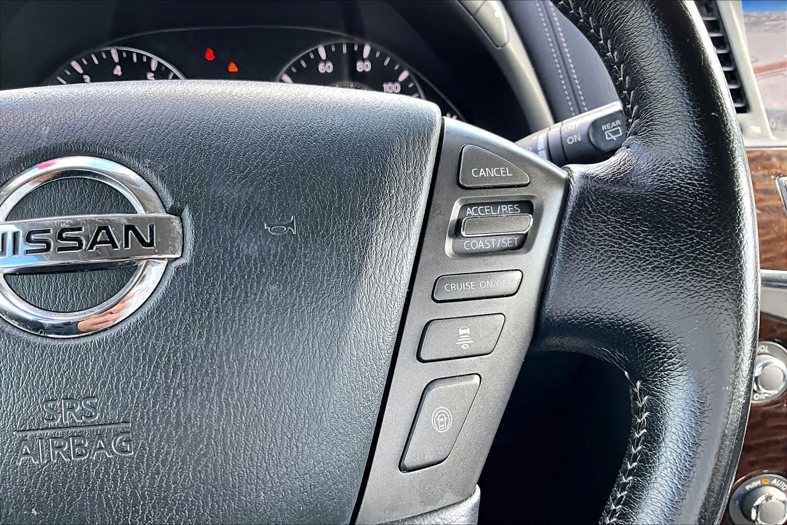 2019 Nissan Armada Platinum Hermosa Blue Pearl at AutoNation Ford Gulf Fwy