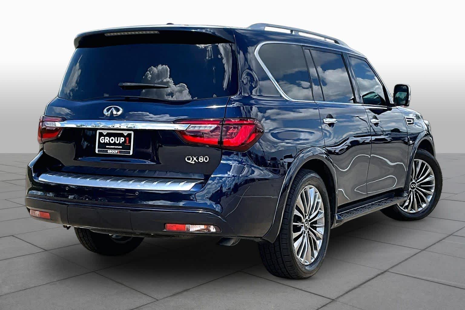 2019 INFINITI QX80 LUXE Hermosa Blue at HGreg Houston