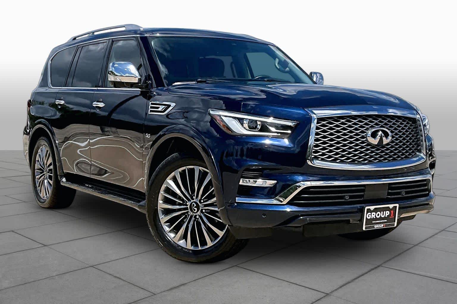 2019 INFINITI QX80 LUXE Hermosa Blue at HGreg Houston