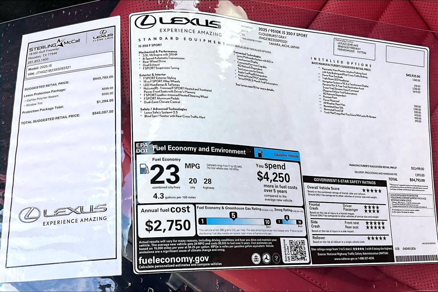 2025 Lexus IS F SPORT  Cloudburst Gray at Lexus Southwest Houston