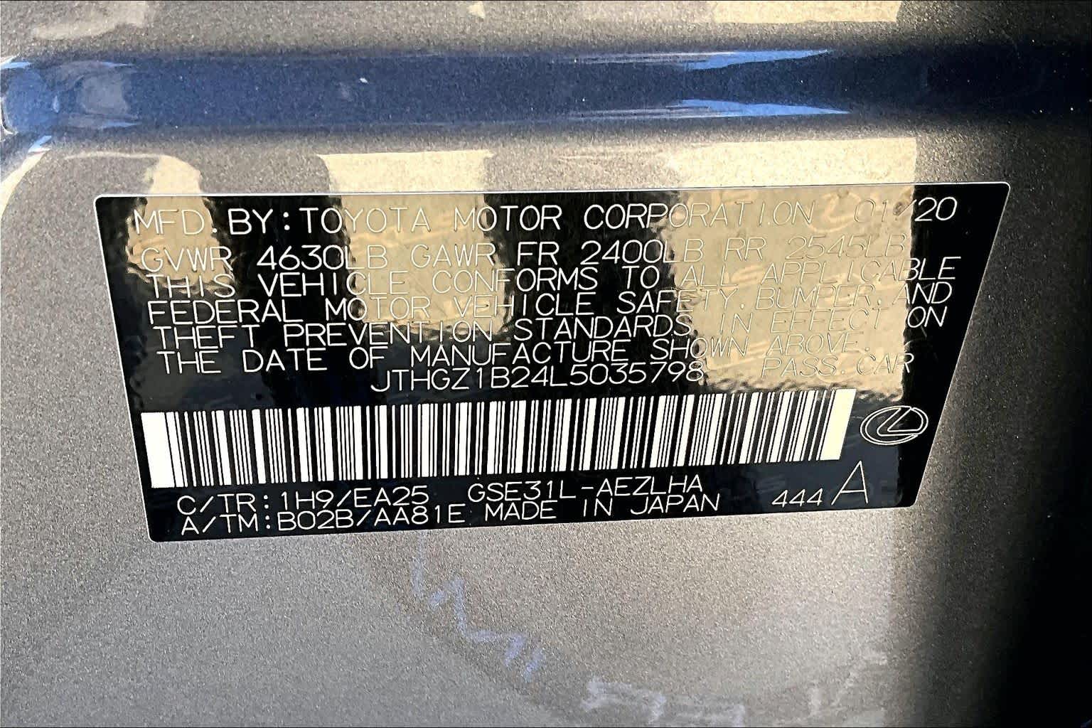 2020 Lexus IS F SPORT  Nebula Gray Pearl at Lexus of Clear Lake