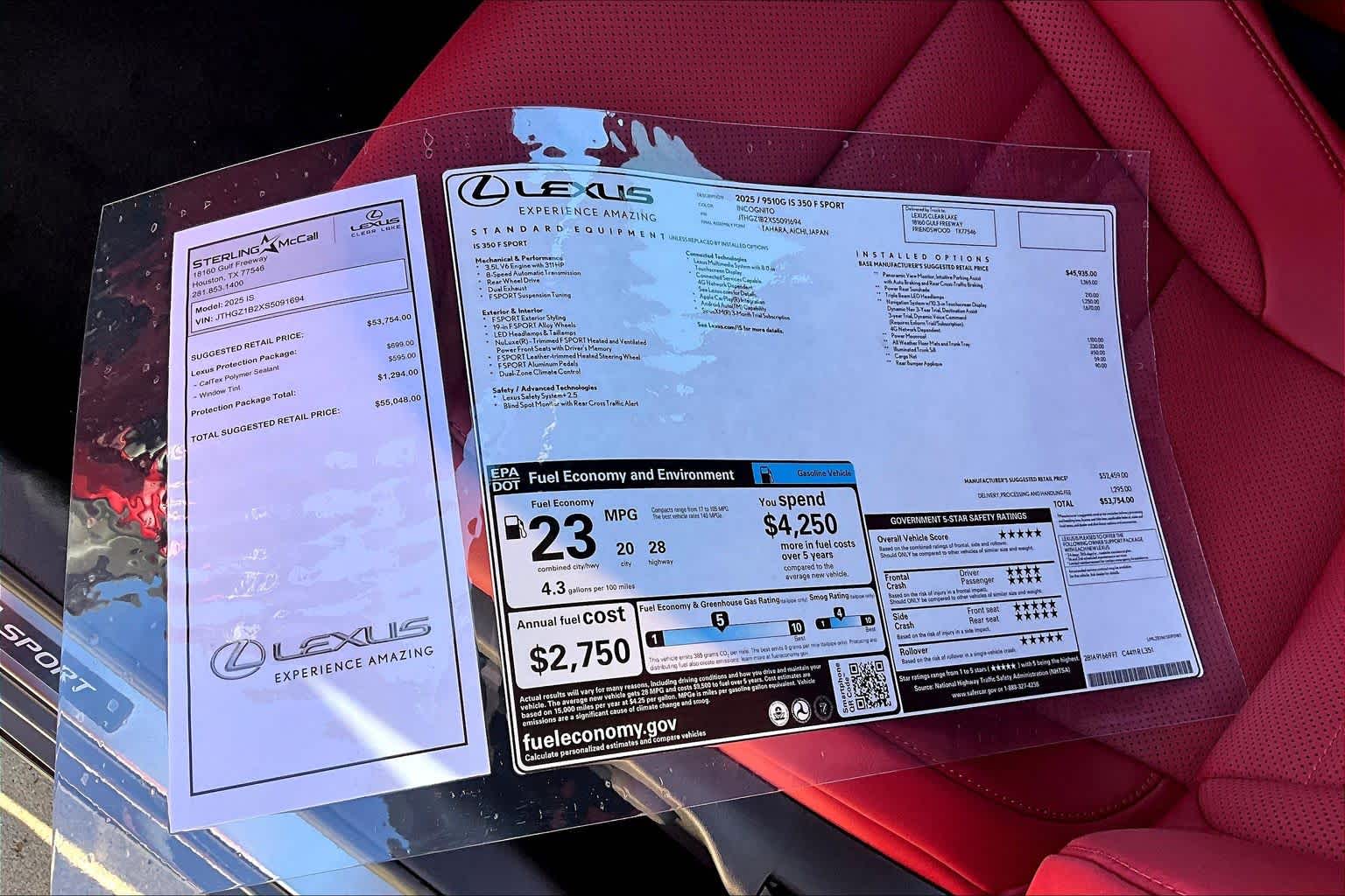 2025 Lexus IS F SPORT  Incognito at Sterling McCall Lexus of Clear Lake