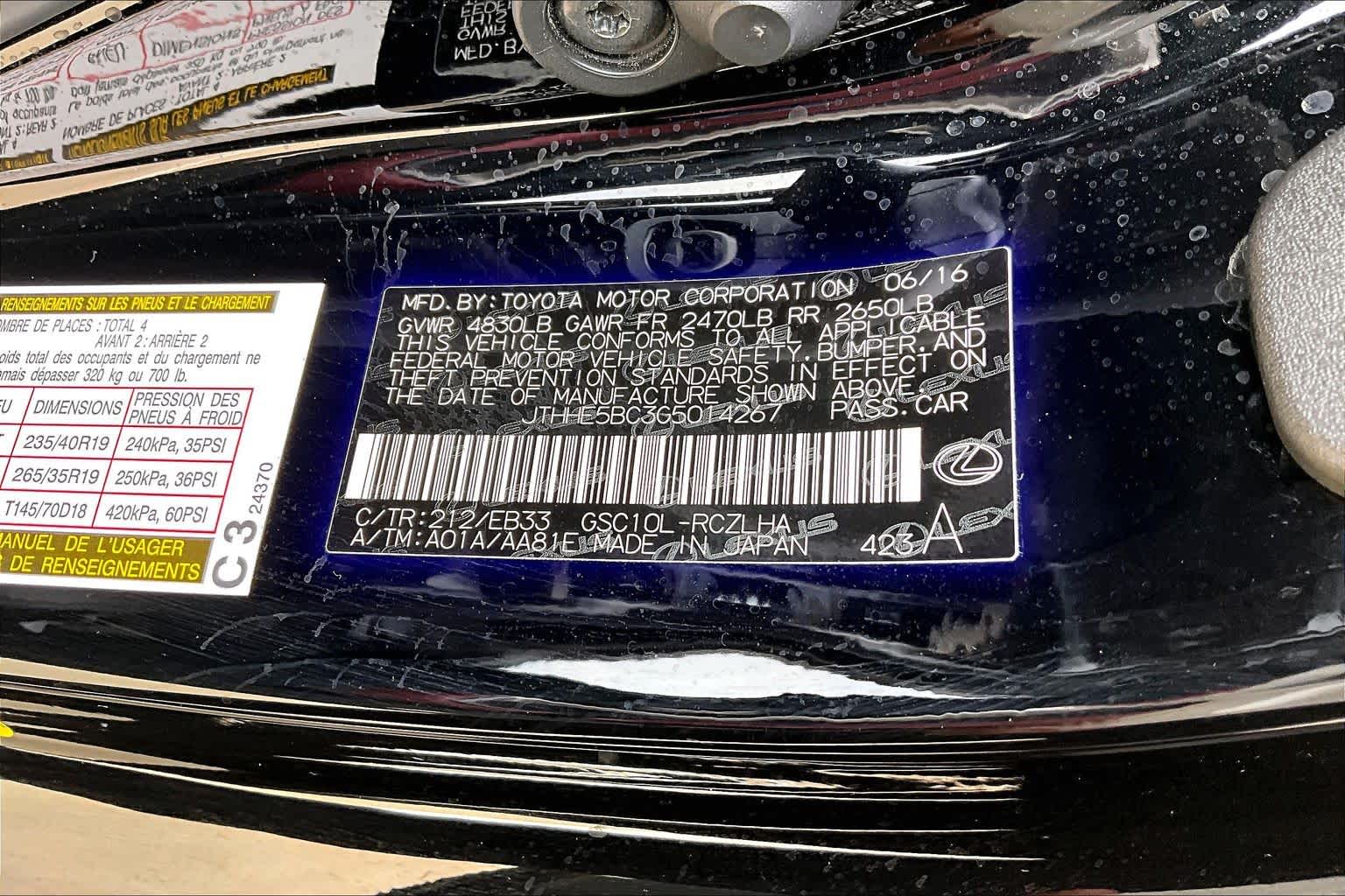 2016 Lexus RC 350  Obsidian at Mac Haik Ford