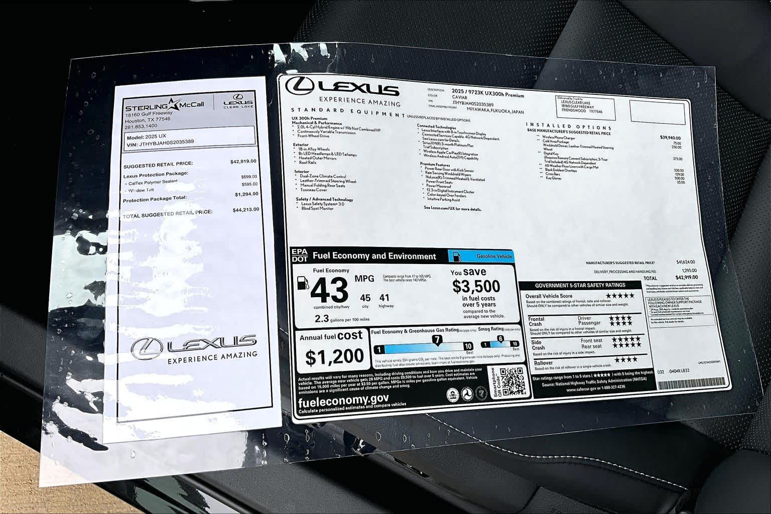 2025 Lexus UX Premium  Caviar at Lexus of Clear Lake