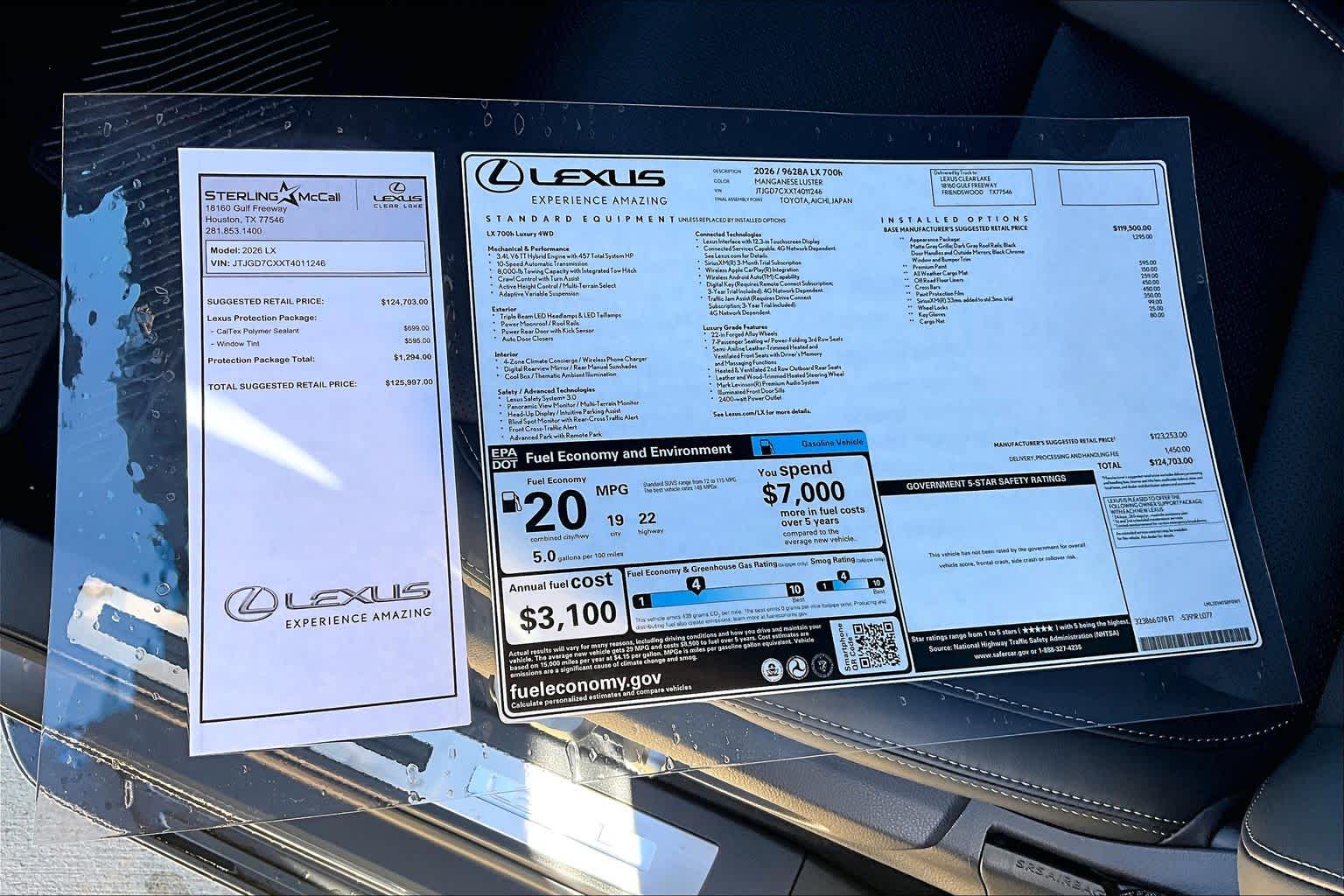 2026 Lexus LX Luxury  Manganese Luster at Lexus of Clear Lake