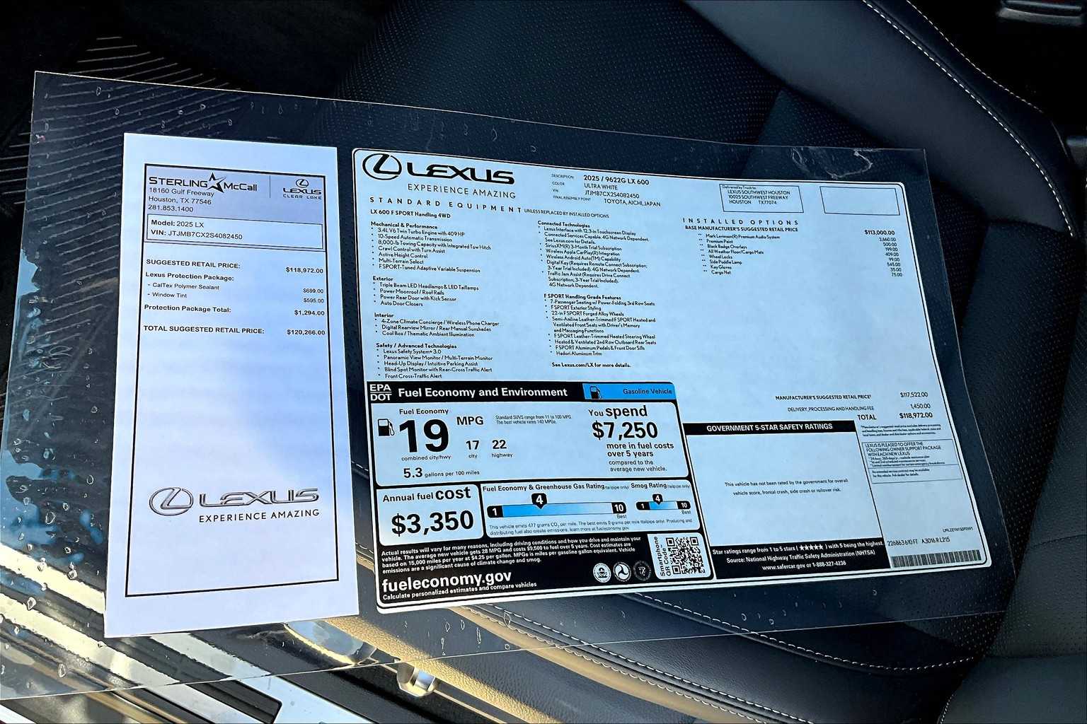 2025 Lexus LX F SPORT  Ultra White at Lexus of Clear Lake