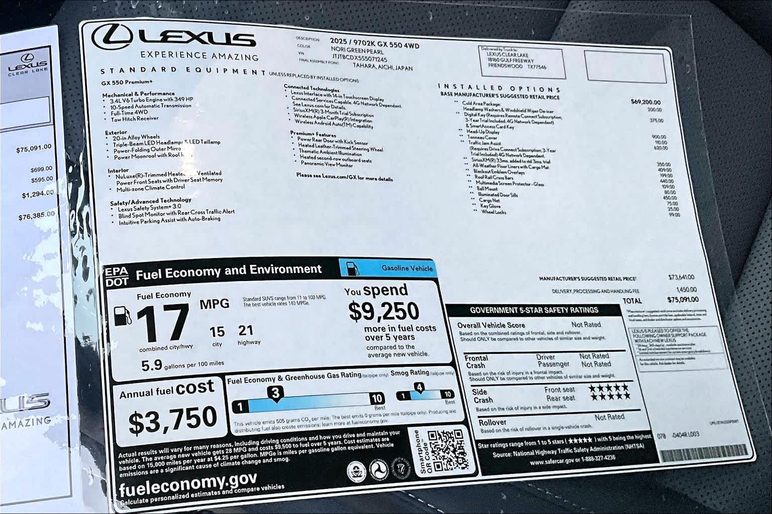 2025 Lexus GX Premium+  Nori Green Pearl at Lexus Southwest Houston