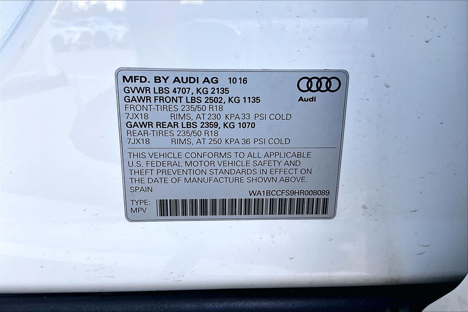2017 Audi Q3 Premium Cortina White at Beck & Masten Kia