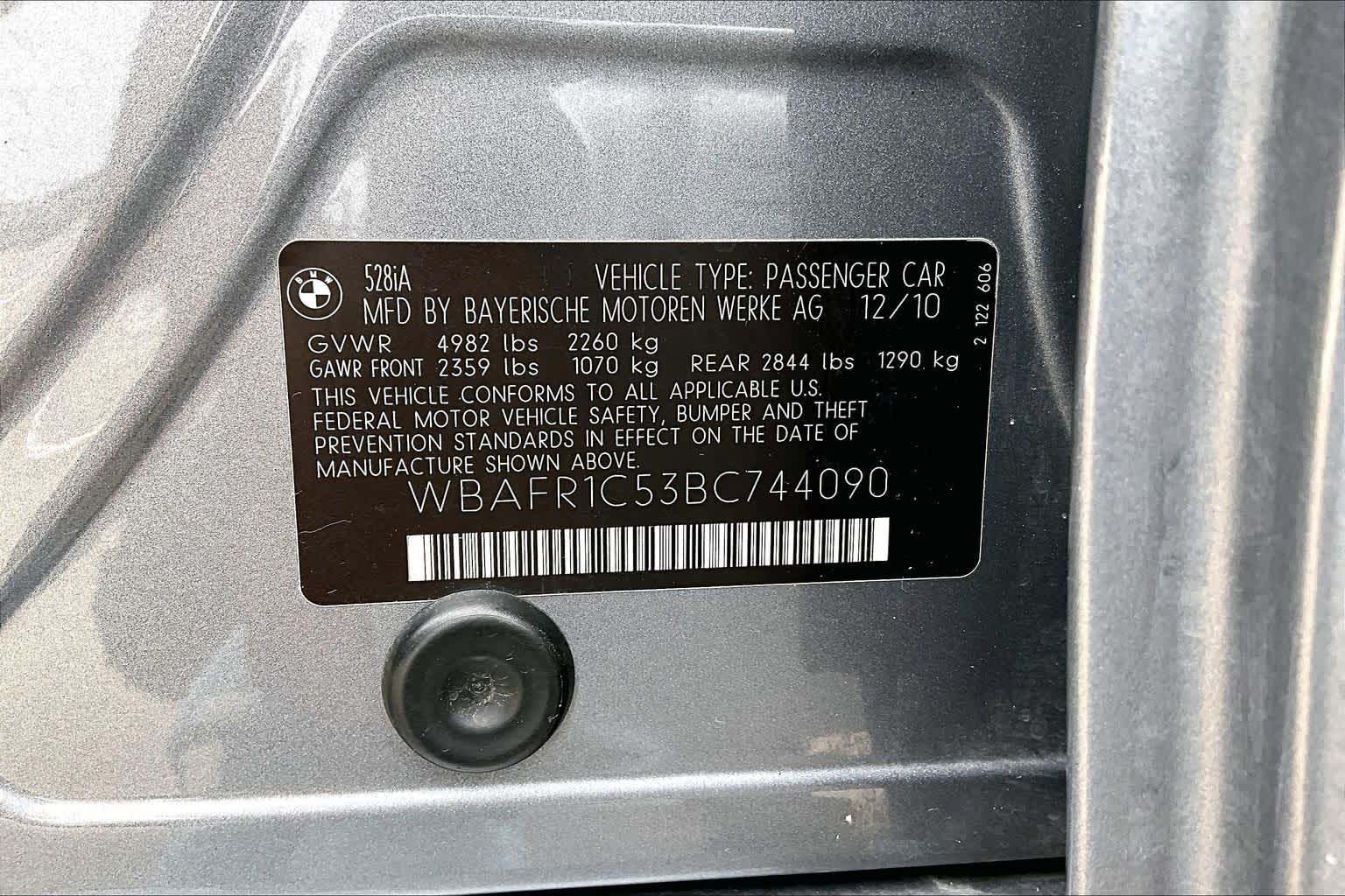 2011 BMW 528i 528i Space Gray at Tomball Ford