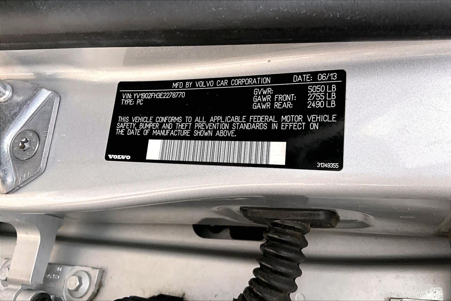 2014 Volvo S60 T6 Bright Silver Metallic at Group 1 Toyota Southwest