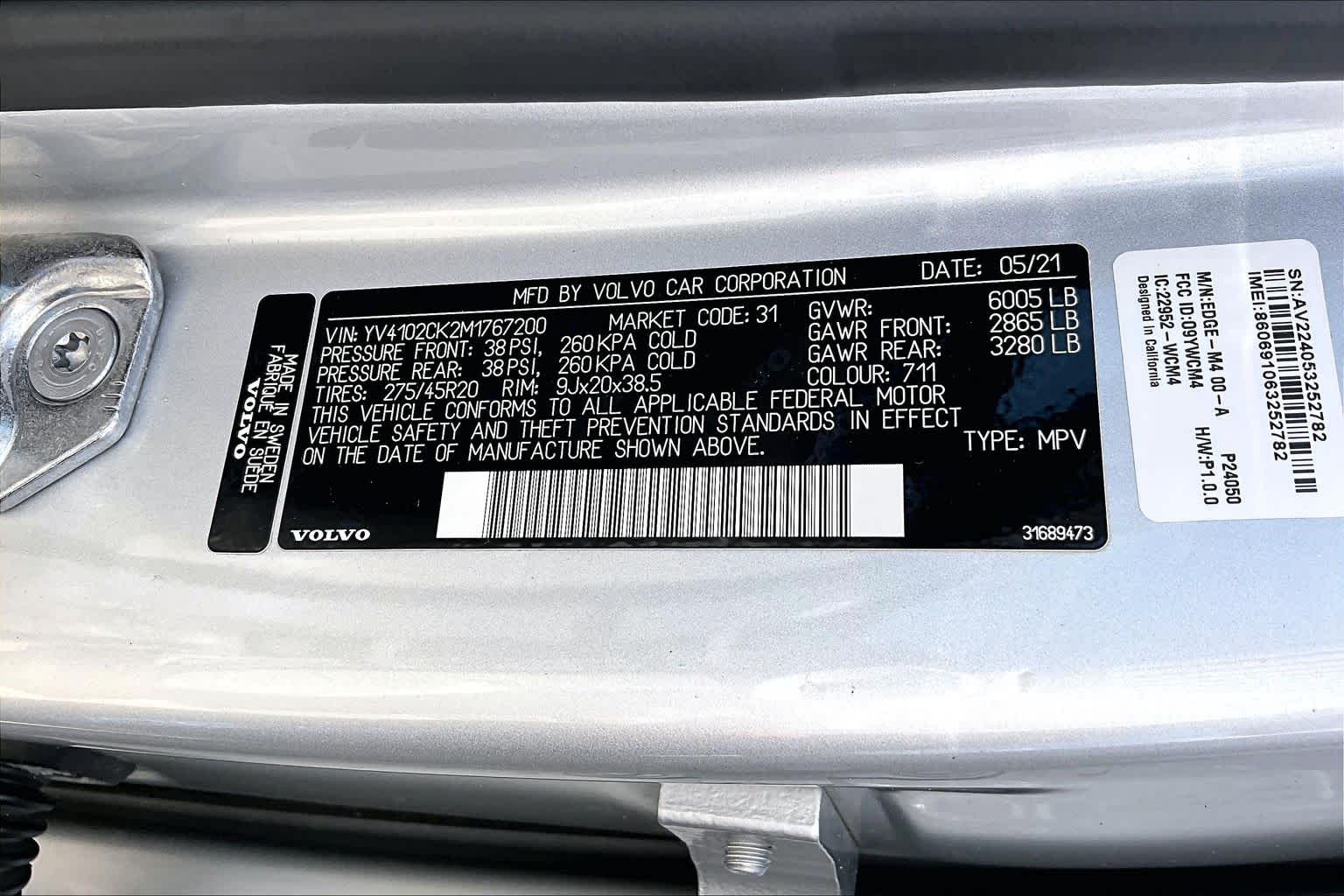 2021 Volvo XC90 Momentum Bright Silver Metallic at Sterling McCall Nissan