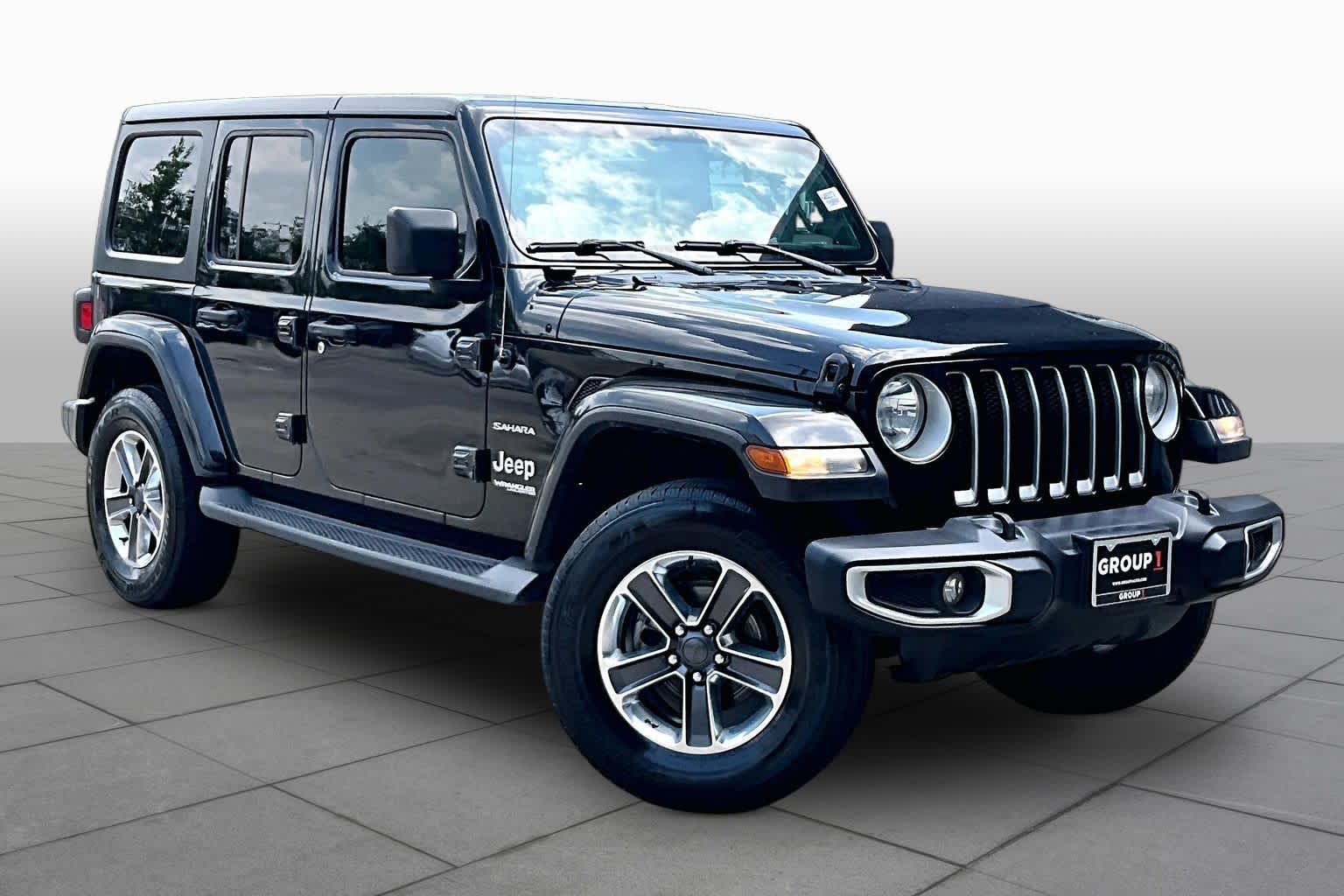 2019 Jeep Wrangler Unlimited Sahara Black Clearcoat at Group 1 Toyota Southwest