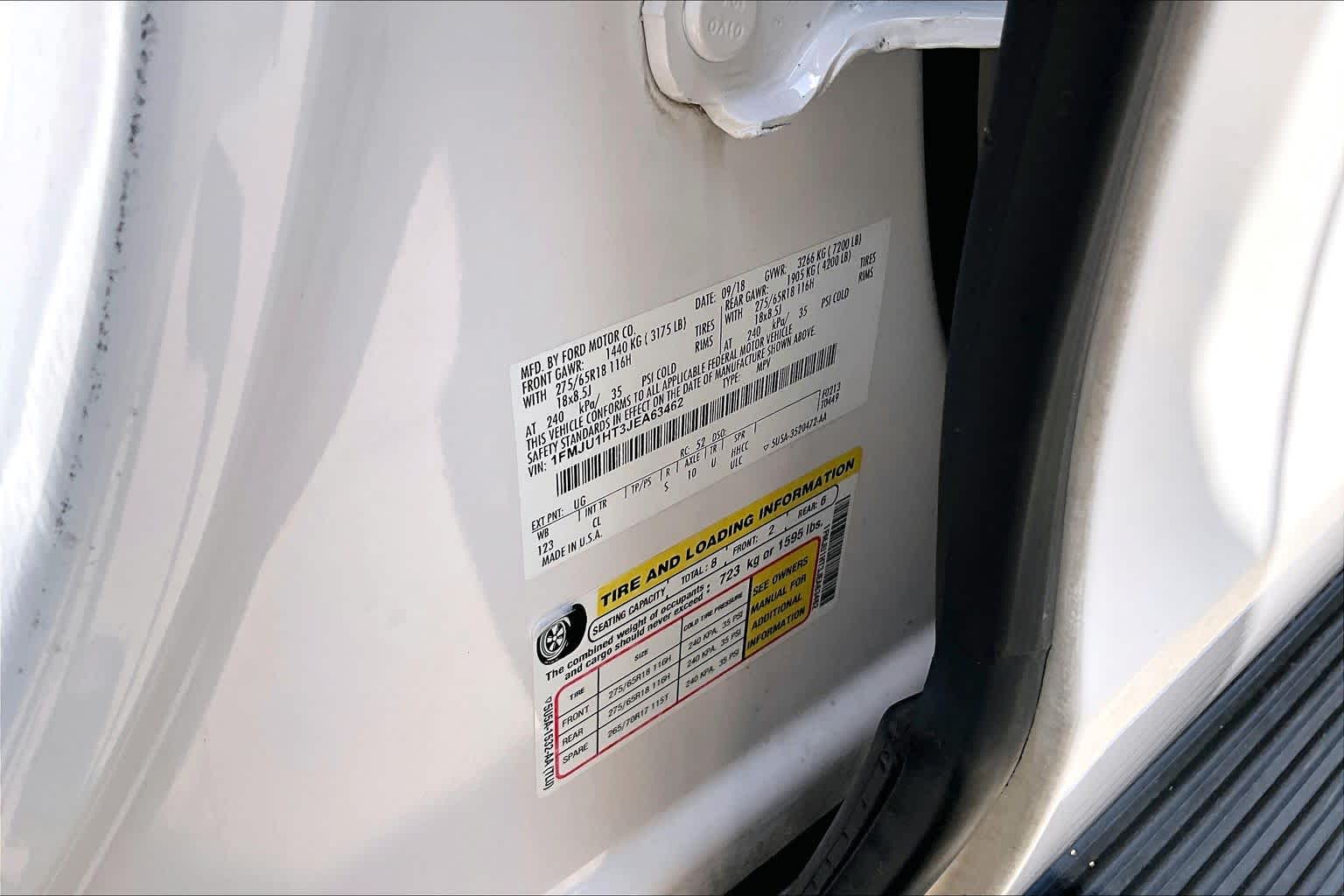 2018 Ford Expedition XLT White Platinum Metallic Tri-Coat at HGreg Houston
