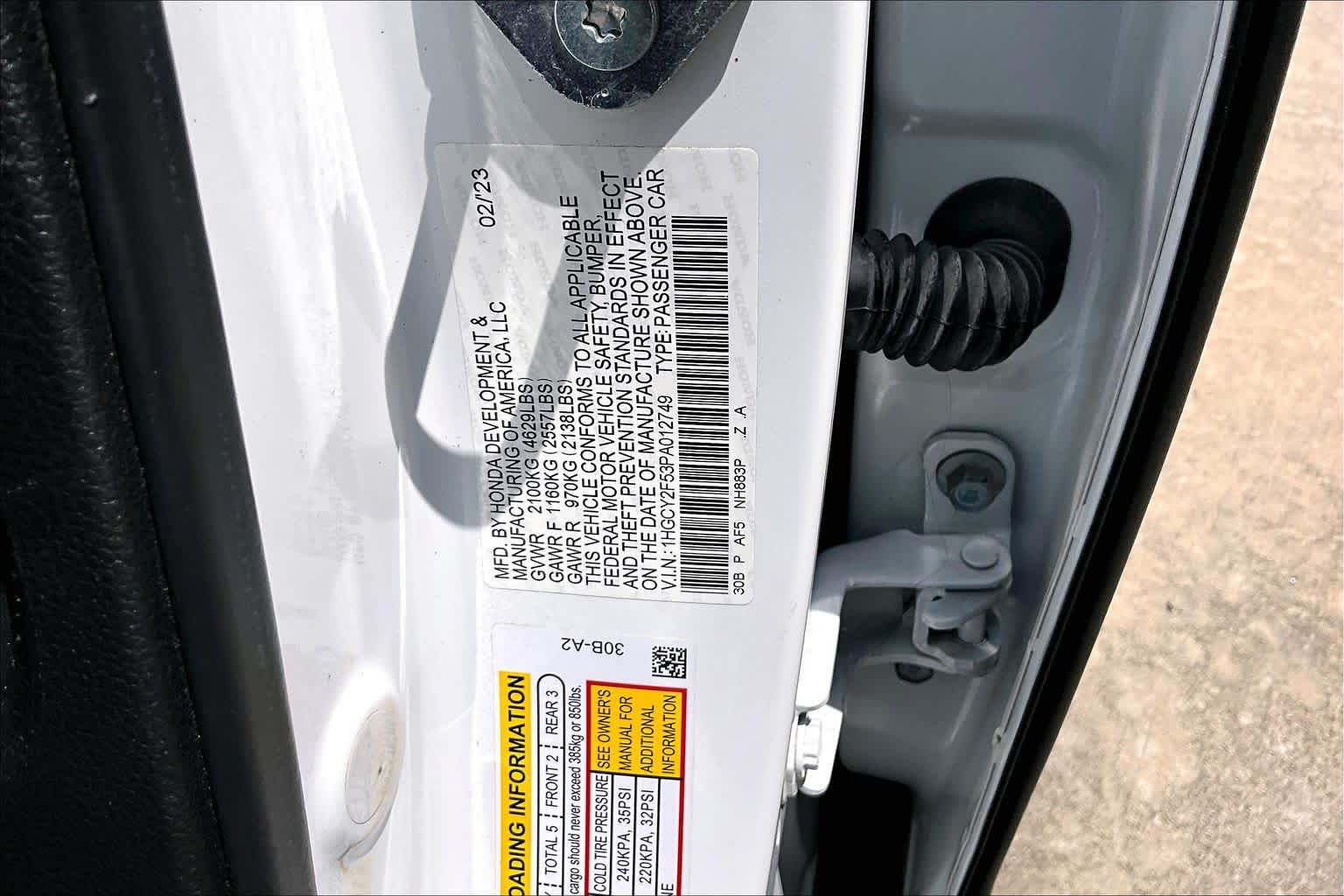 2023 Honda Accord Hybrid Sport Platinum White Pearl at Honda of Clear Lake