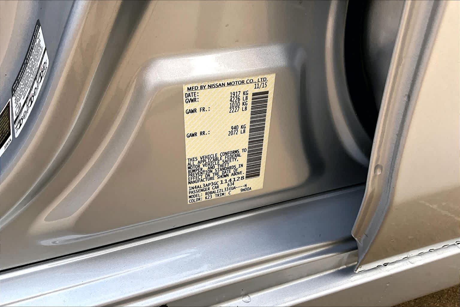 2016 Nissan Altima 2.5 SV Brilliant Silver at AutoNation USA Houston