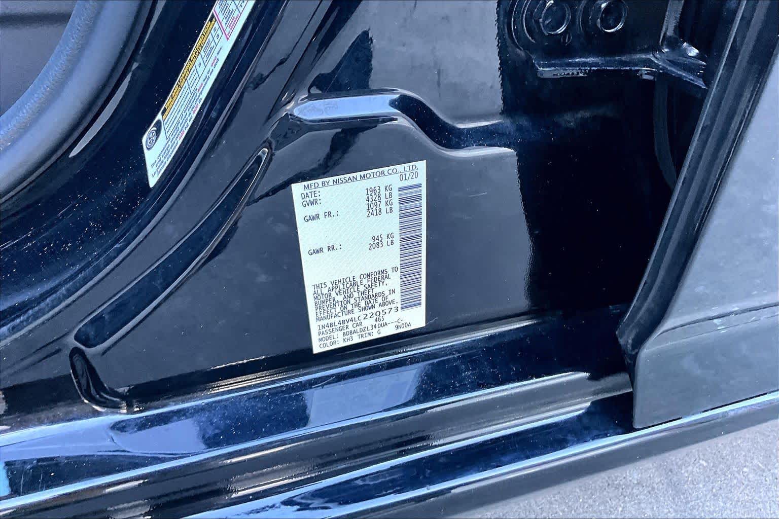 2020 Nissan Altima 2.5 S Super Black at HGreg Houston