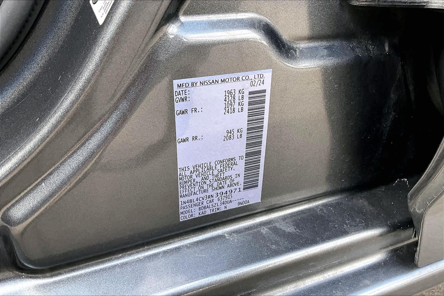 2024 Nissan Altima 2.5 SR Gun Metallic at AutoNation Ford Gulf Fwy