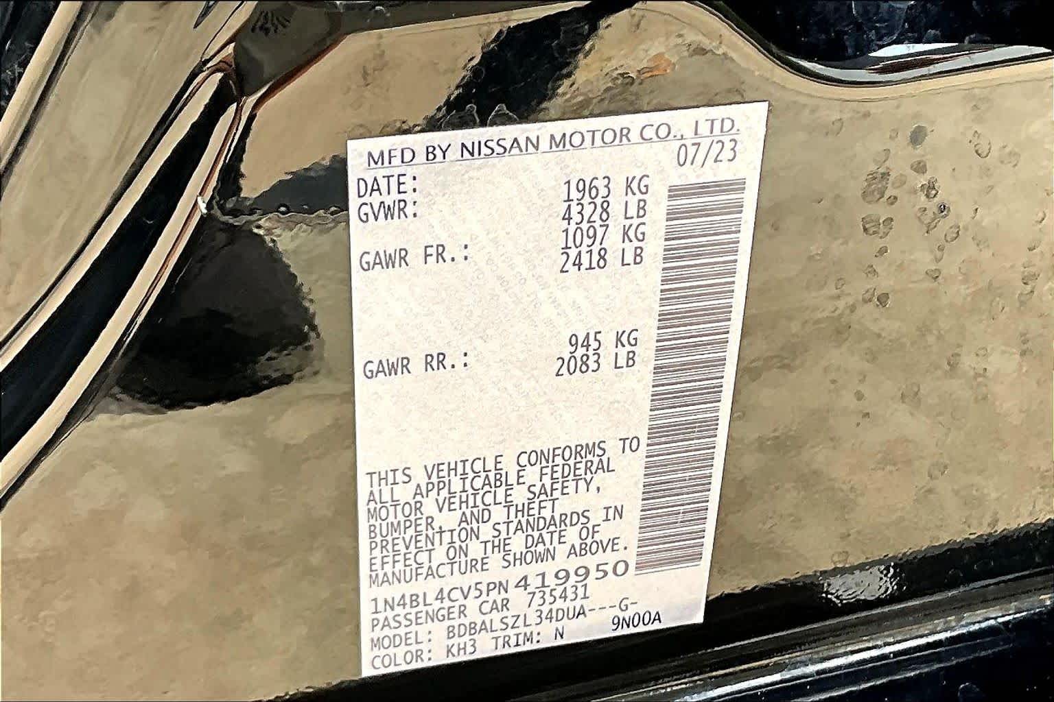 2023 Nissan Altima 2.5 SR Super Black at Friendly Ford Crosby