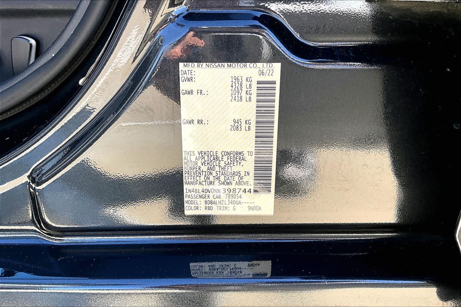 2022 Nissan Altima 2.5 SV Storm Blue Metallic at Honda of Clear Lake