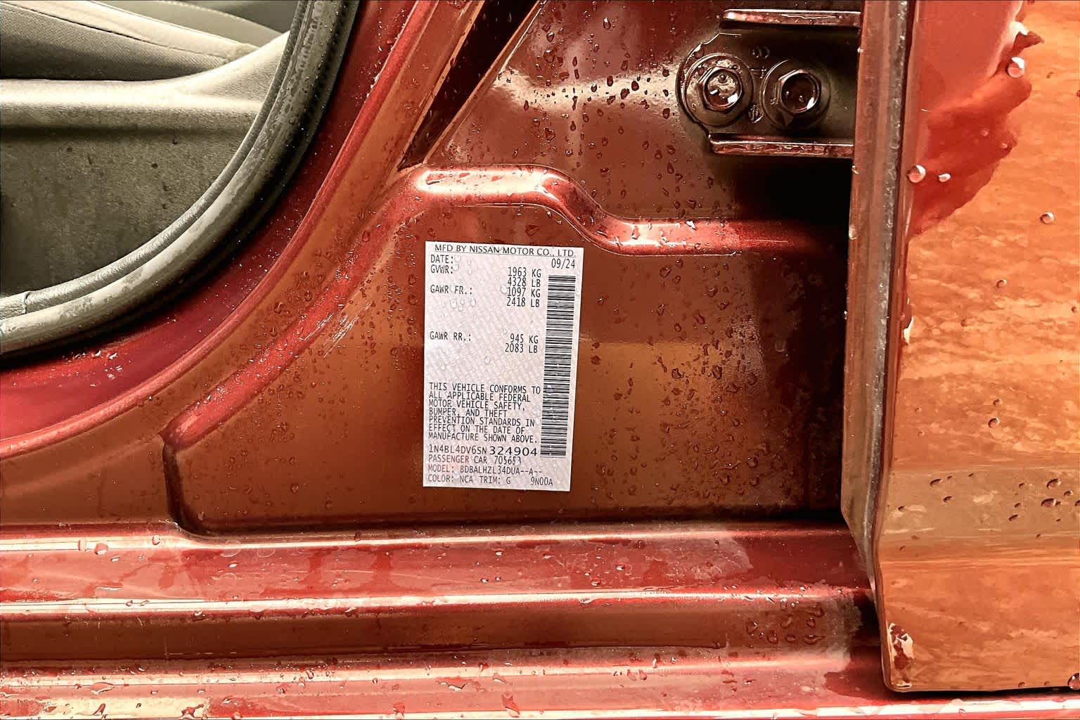 2025 Nissan Altima SV Garnet Pearl Metallic at Sterling McCall Nissan