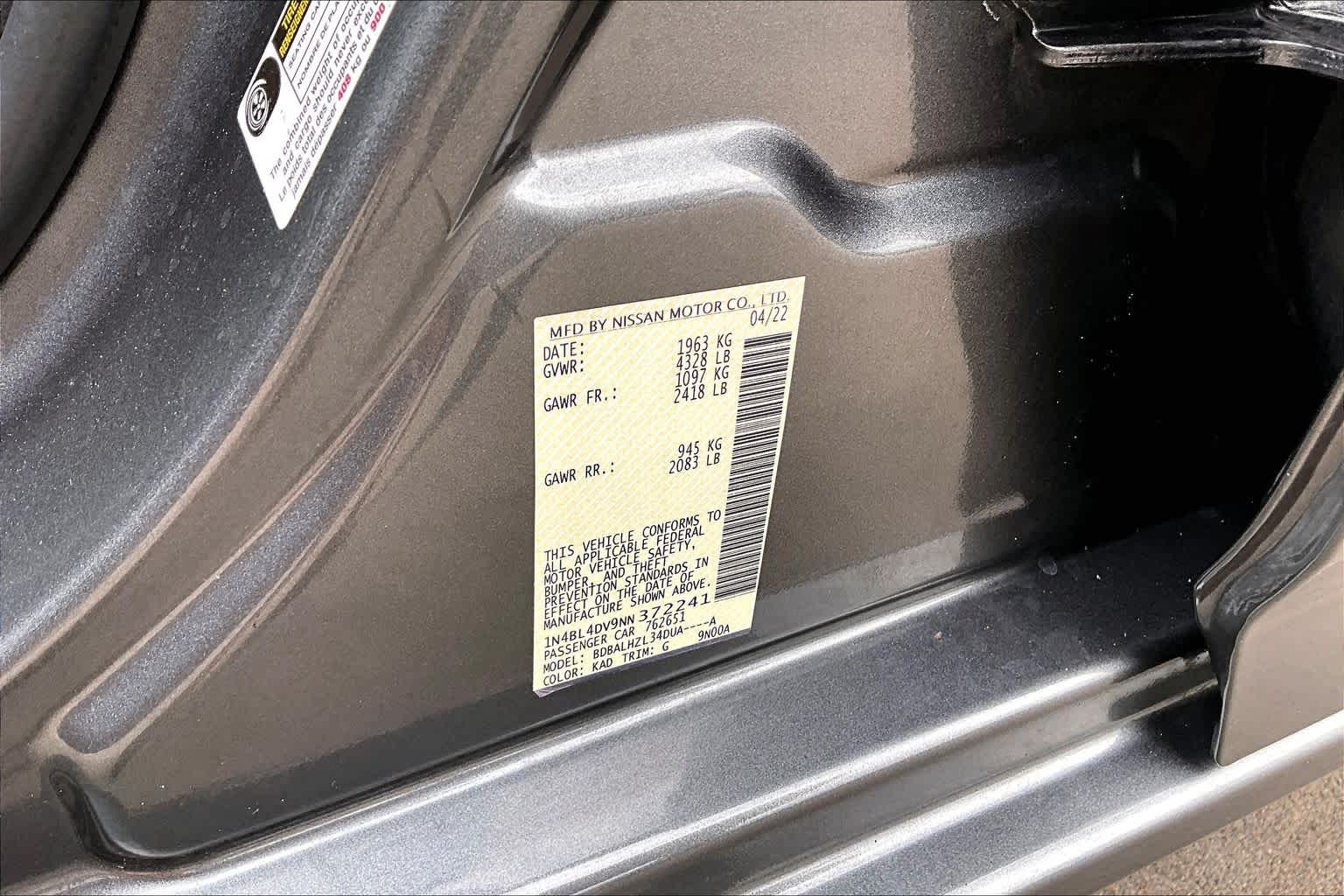 2022 Nissan Altima 2.5 SV Gun Metallic at Tomball Chrysler Dodge Jeep Ram