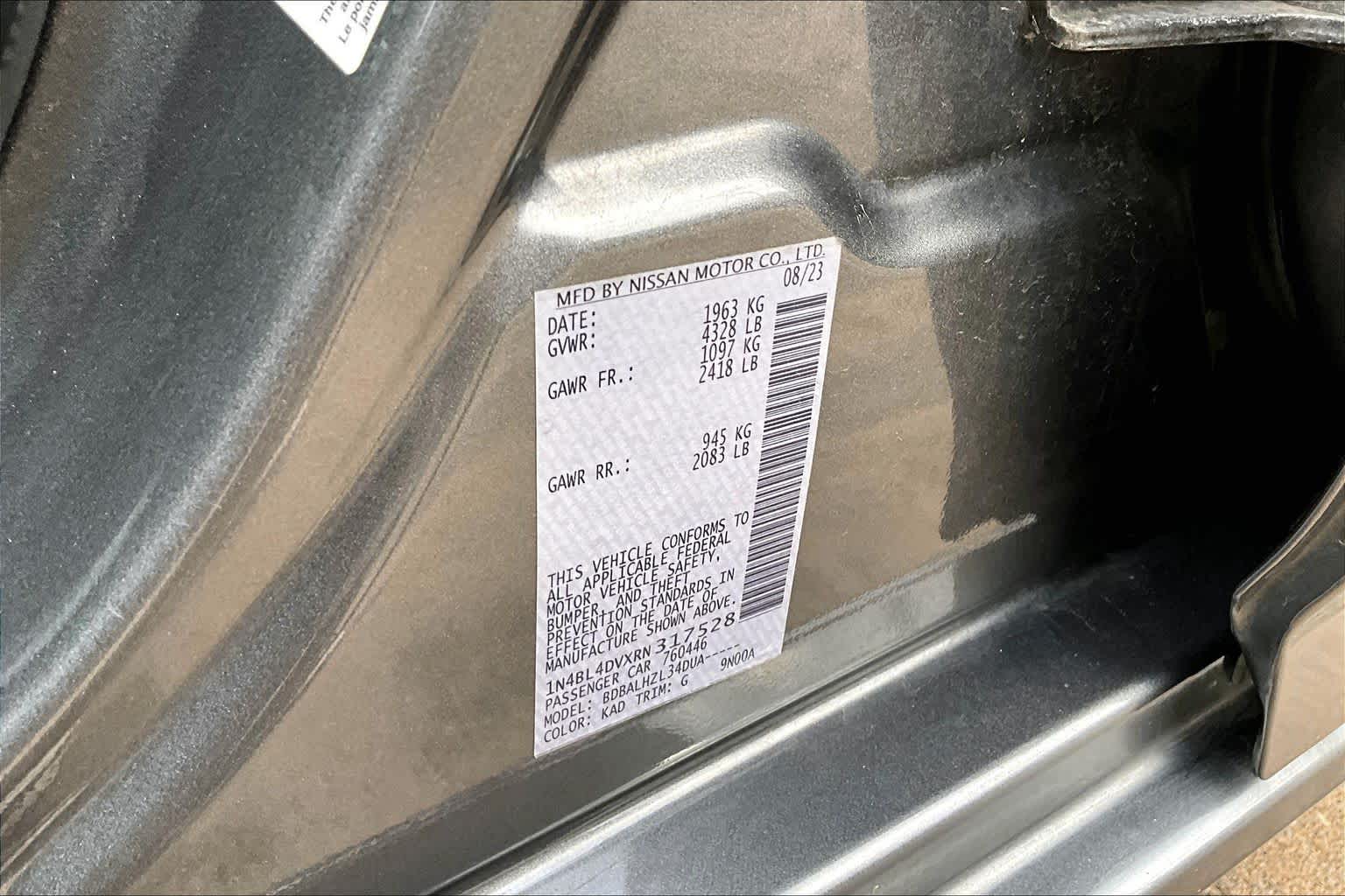 2024 Nissan Altima 2.5 SV Gun Metallic at HGreg Houston