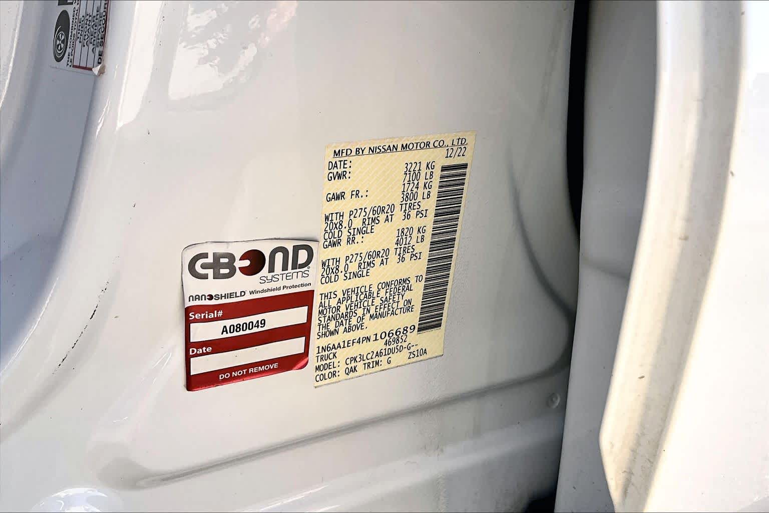 2023 Nissan Titan SV Glacier White at Beck & Masten Kia