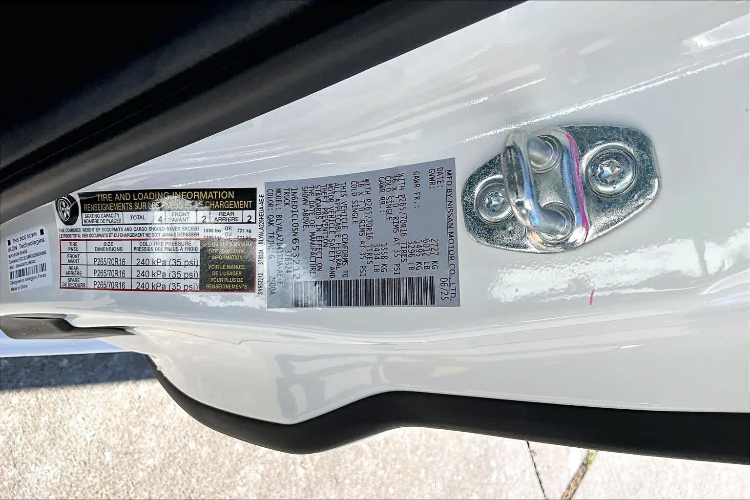 2025 Nissan Frontier S Glacier White at Tomball Ford