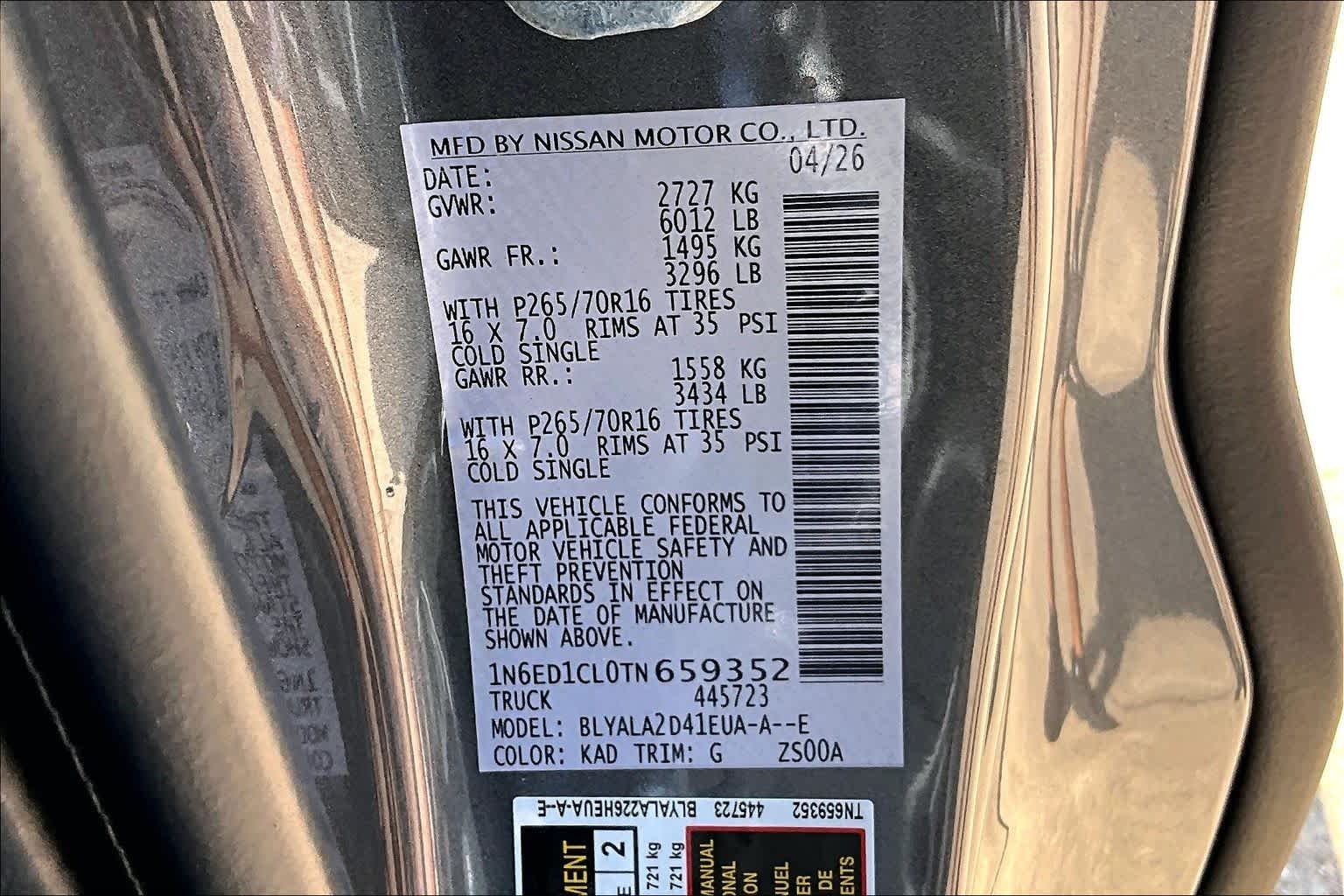 2026 Nissan Frontier S Gun Metallic at Sterling McCall Nissan