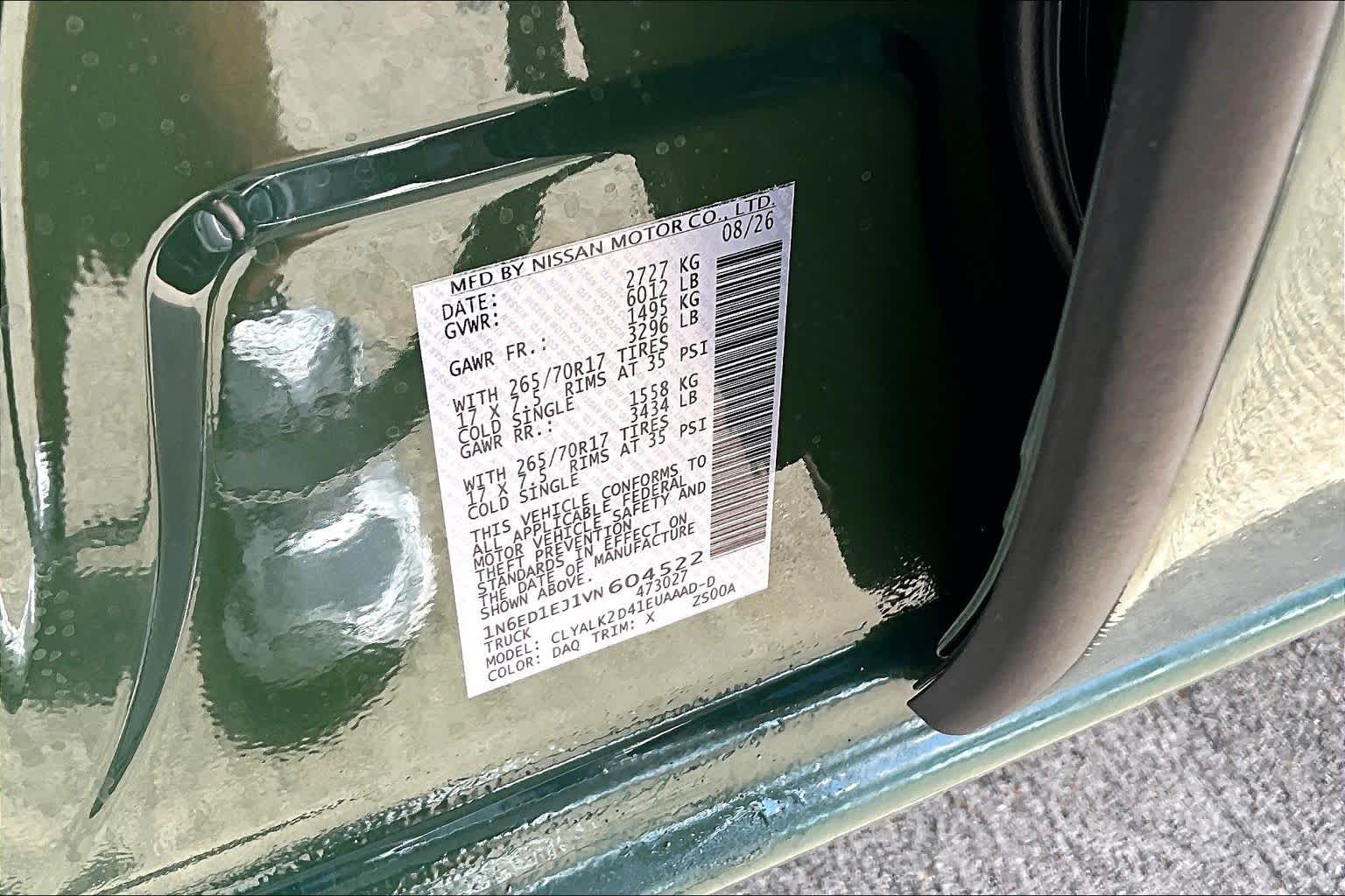 2027 Nissan Frontier PRO-X Tactical Green Metallic at Sterling McCall Nissan
