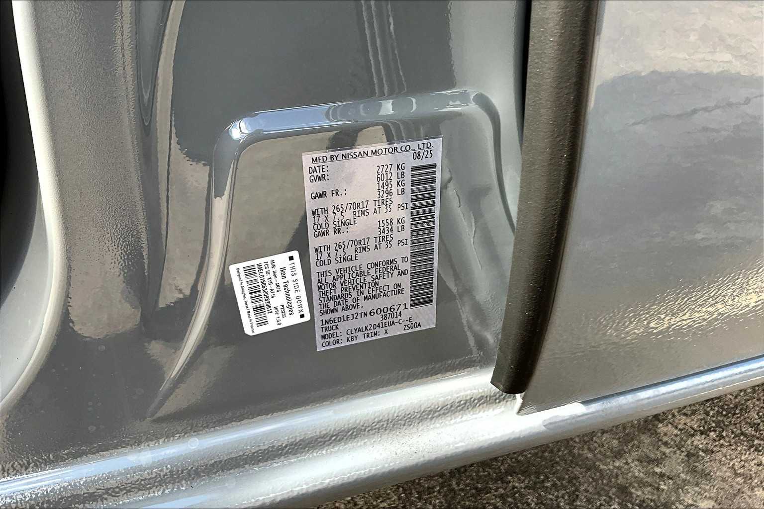 2026 Nissan Frontier PRO-X Boulder Gray Pearl at Sterling McCall Nissan