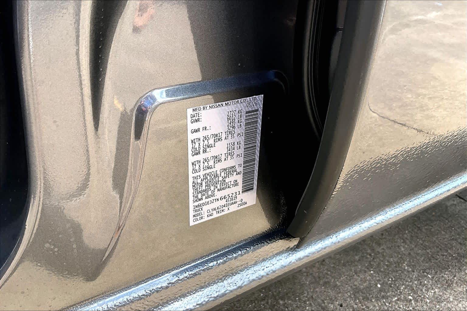 2026 Nissan Frontier PRO-X Gun Metallic at Sterling McCall Nissan
