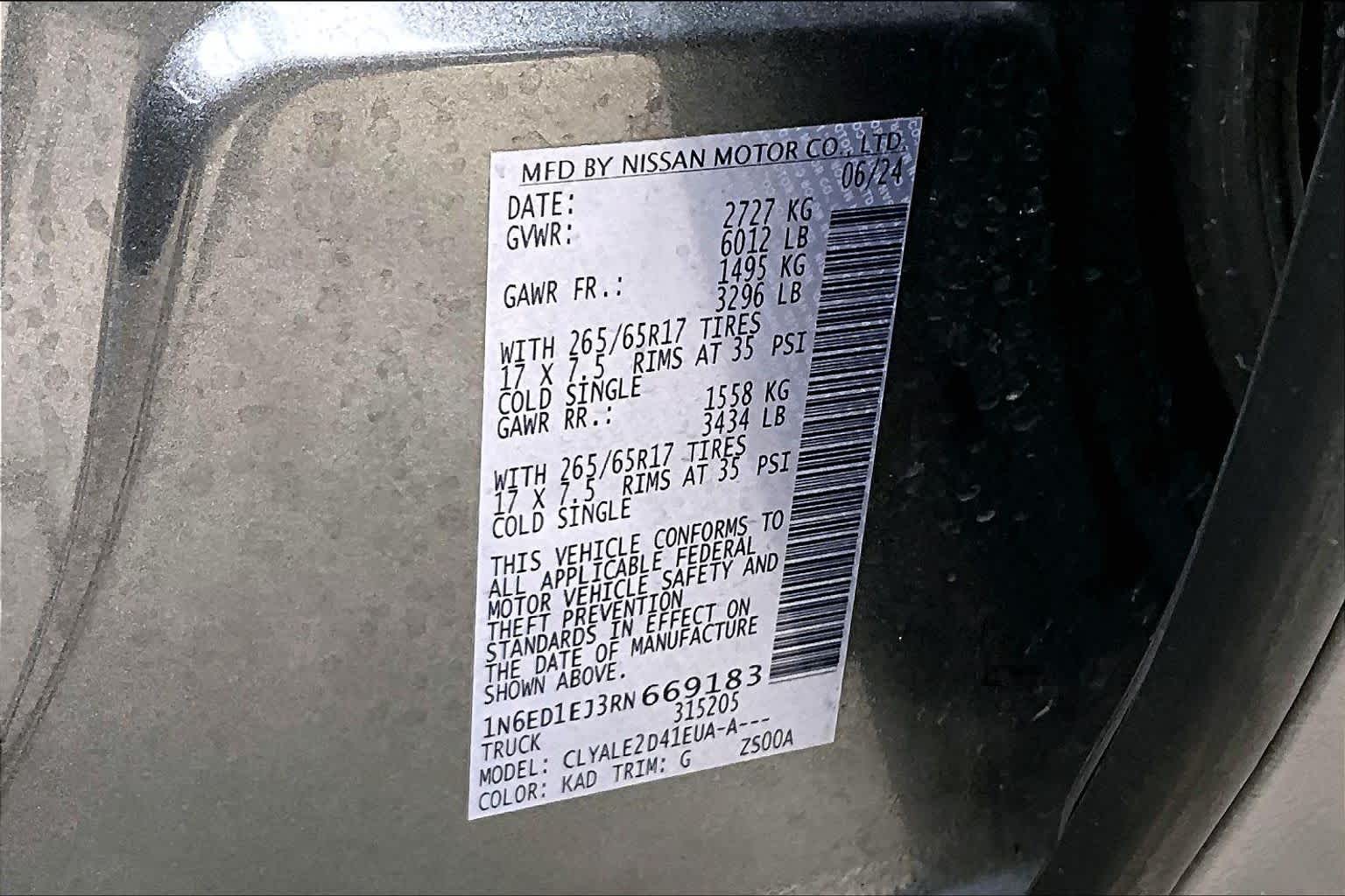 2024 Nissan Frontier SL Gun Metallic at Lexus Southwest Houston