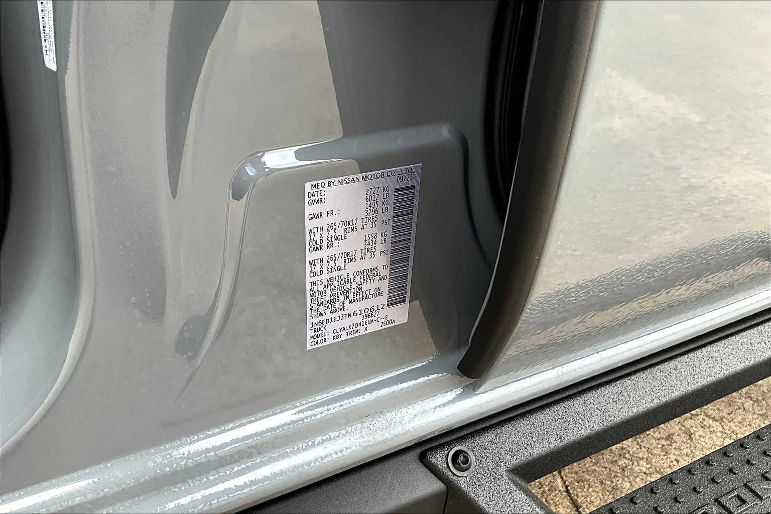 2026 Nissan Frontier PRO-X Boulder Gray Pearl at Sterling McCall Nissan