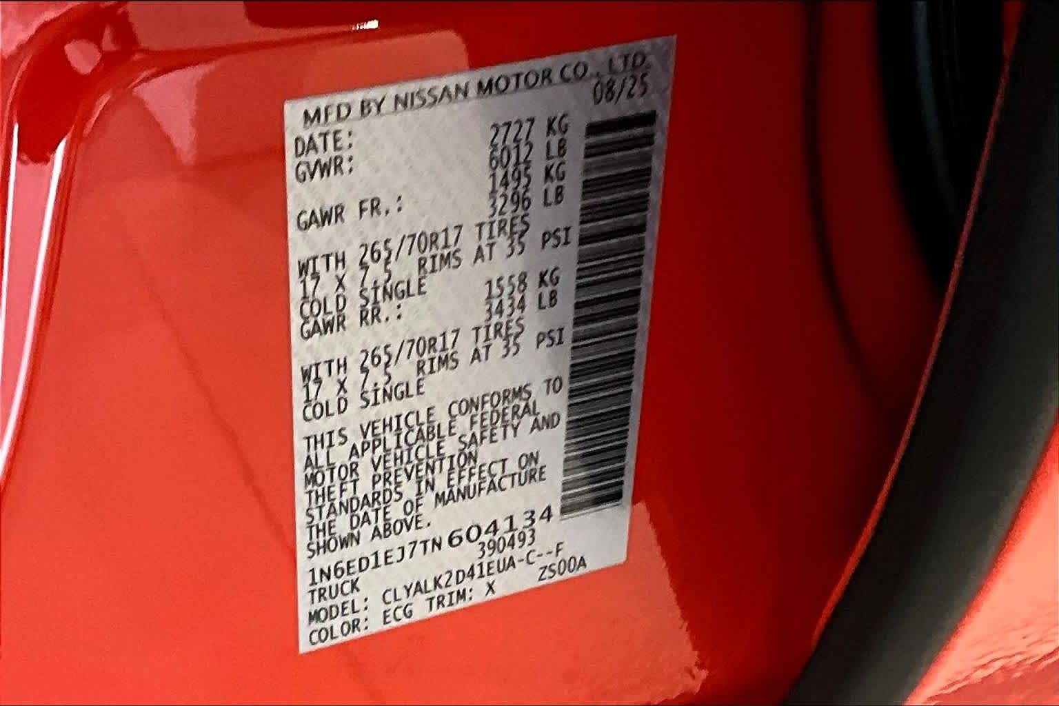 2026 Nissan Frontier PRO-X Afterburn Orange at Sterling McCall Nissan