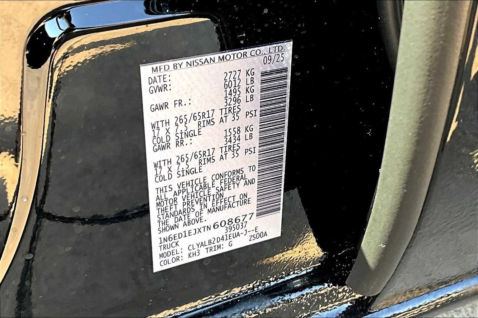 2026 Nissan Frontier SV Super Black at Sterling McCall Nissan