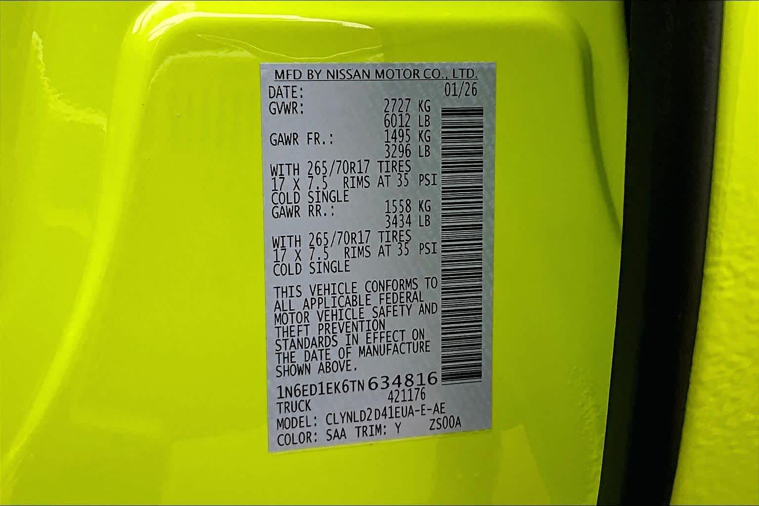 2026 Nissan Frontier PRO-4X Citrus Strike at Sterling McCall Nissan