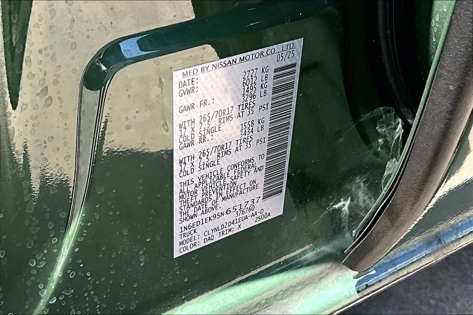 2025 Nissan Frontier PRO-4X Tactical Green Metallic at Honda of Clear Lake