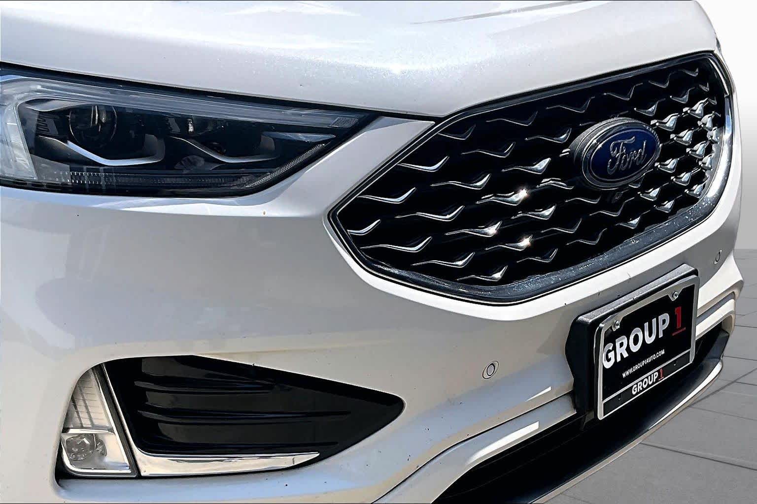 2020 Ford Edge Titanium Star White Metallic Tri-Coat at Tomball Ford