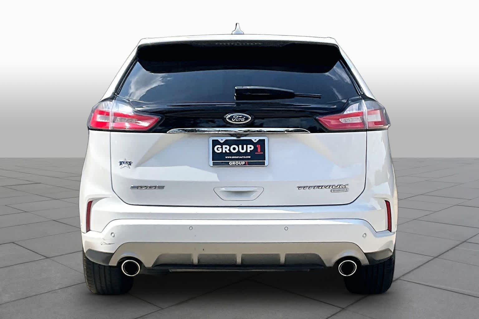 2020 Ford Edge Titanium Star White Metallic Tri-Coat at Tomball Ford