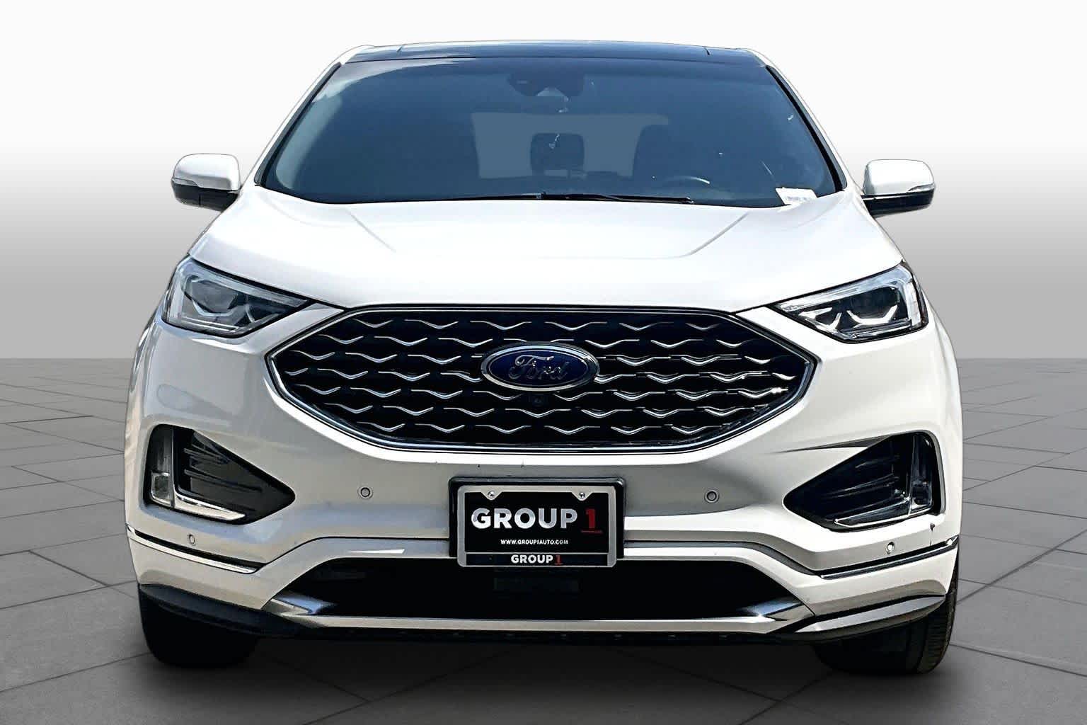 2020 Ford Edge Titanium Star White Metallic Tri-Coat at Tomball Ford